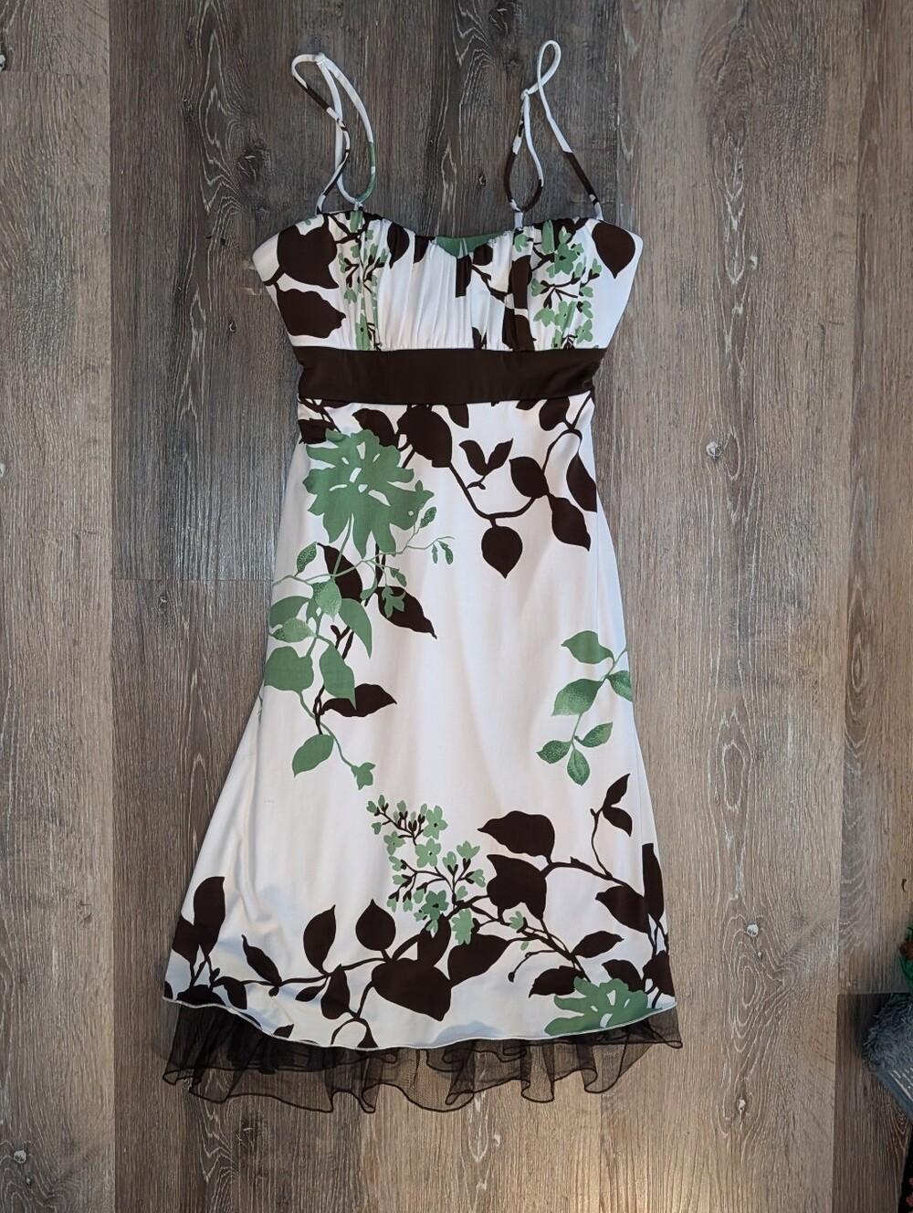 Y2K Speechless Green & White Floral Dress